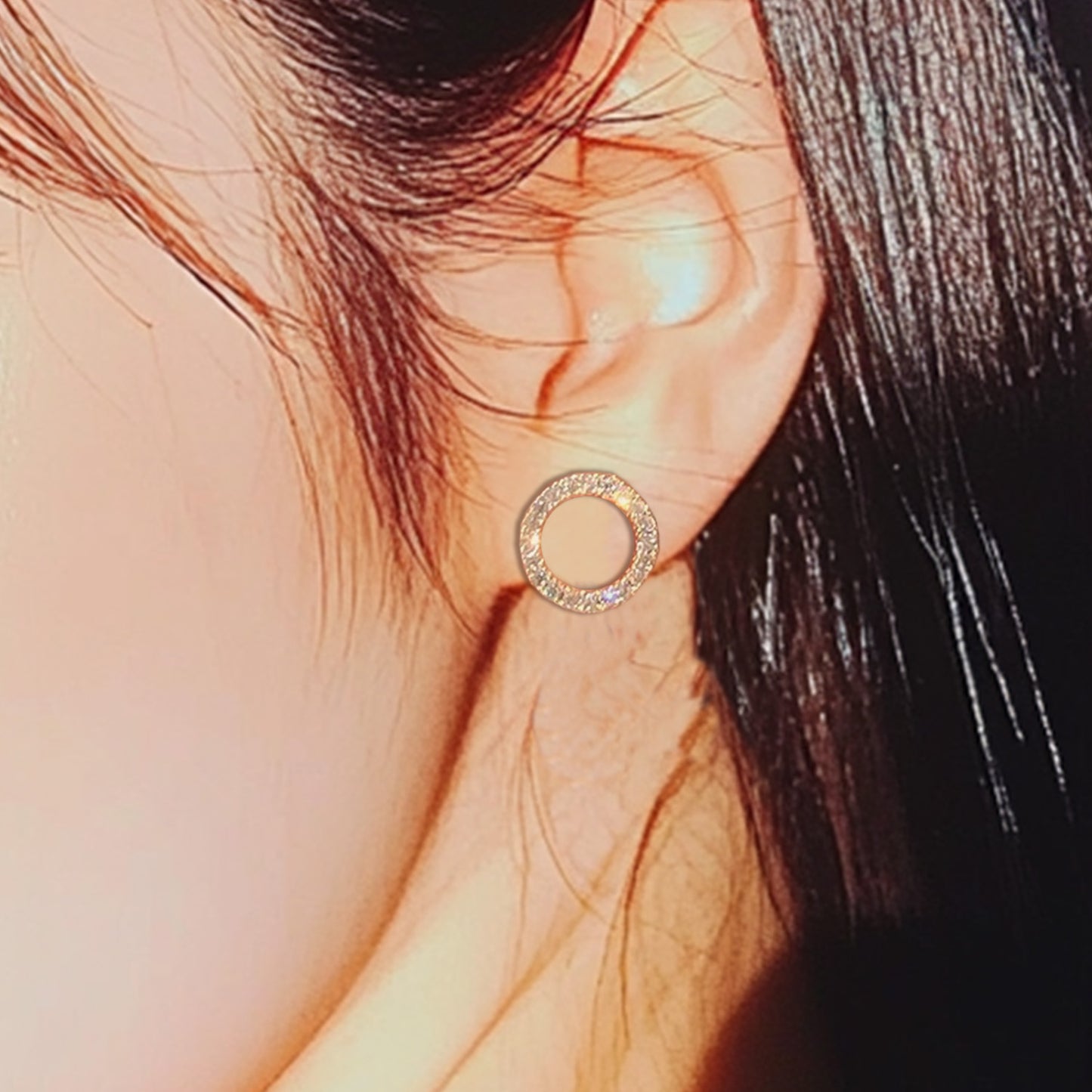 ジルコニアピアス/Circle
