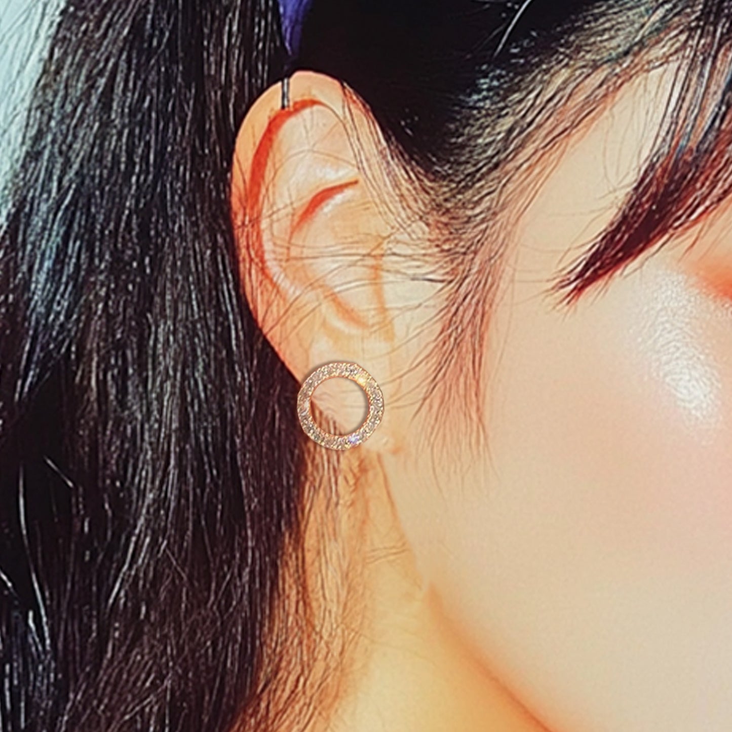 ジルコニアピアス/Circle
