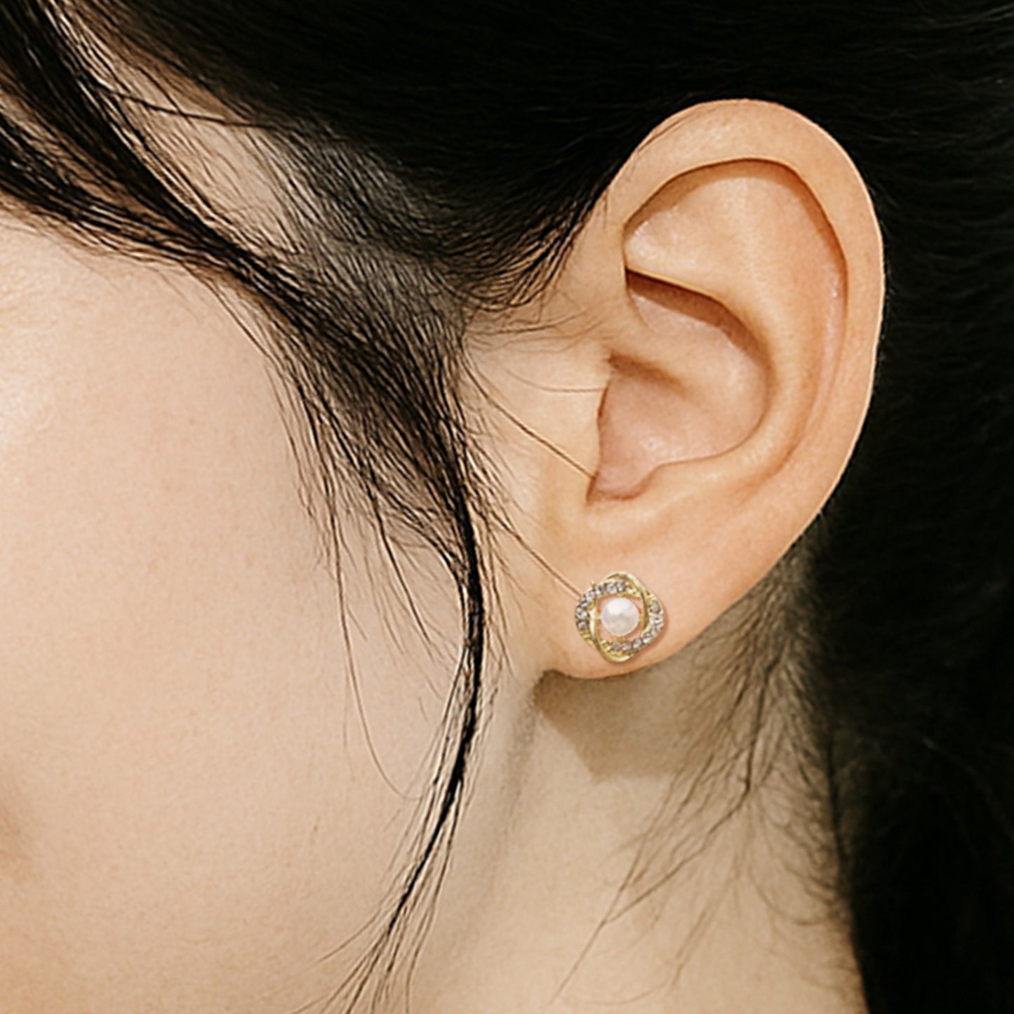 ジルコニア&パールピアス/peony