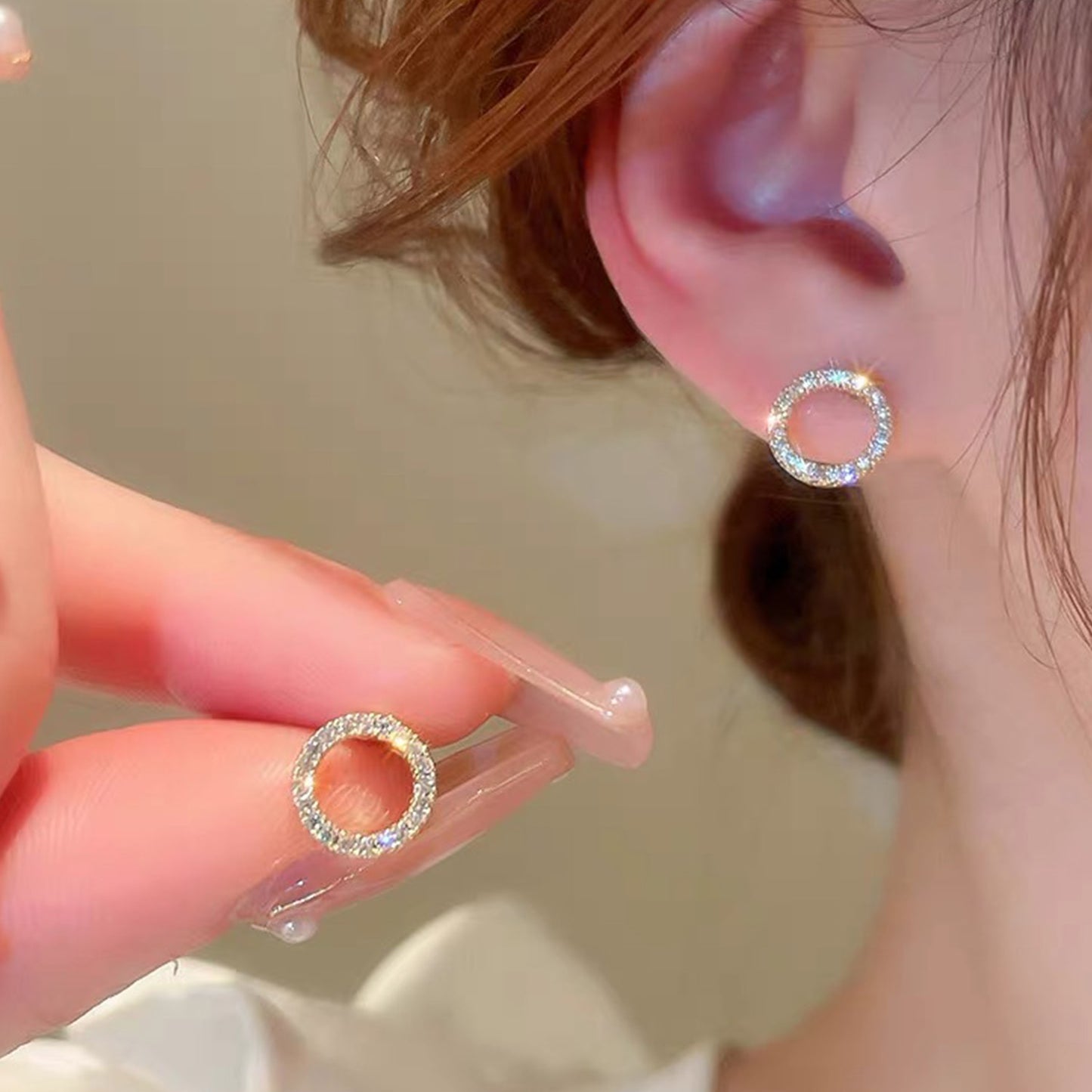 ジルコニアピアス/Circle
