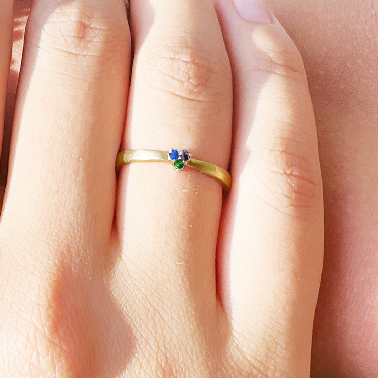 <Hitomi's Design> 3 stones combination #authentic