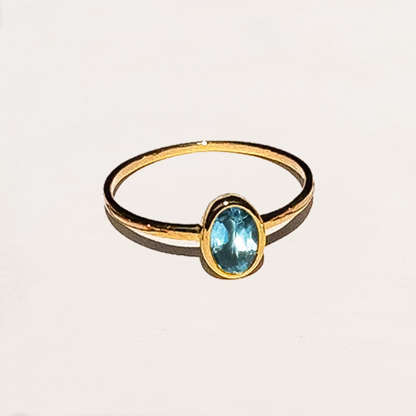 [Blue topaz]Timeless Shape Ring