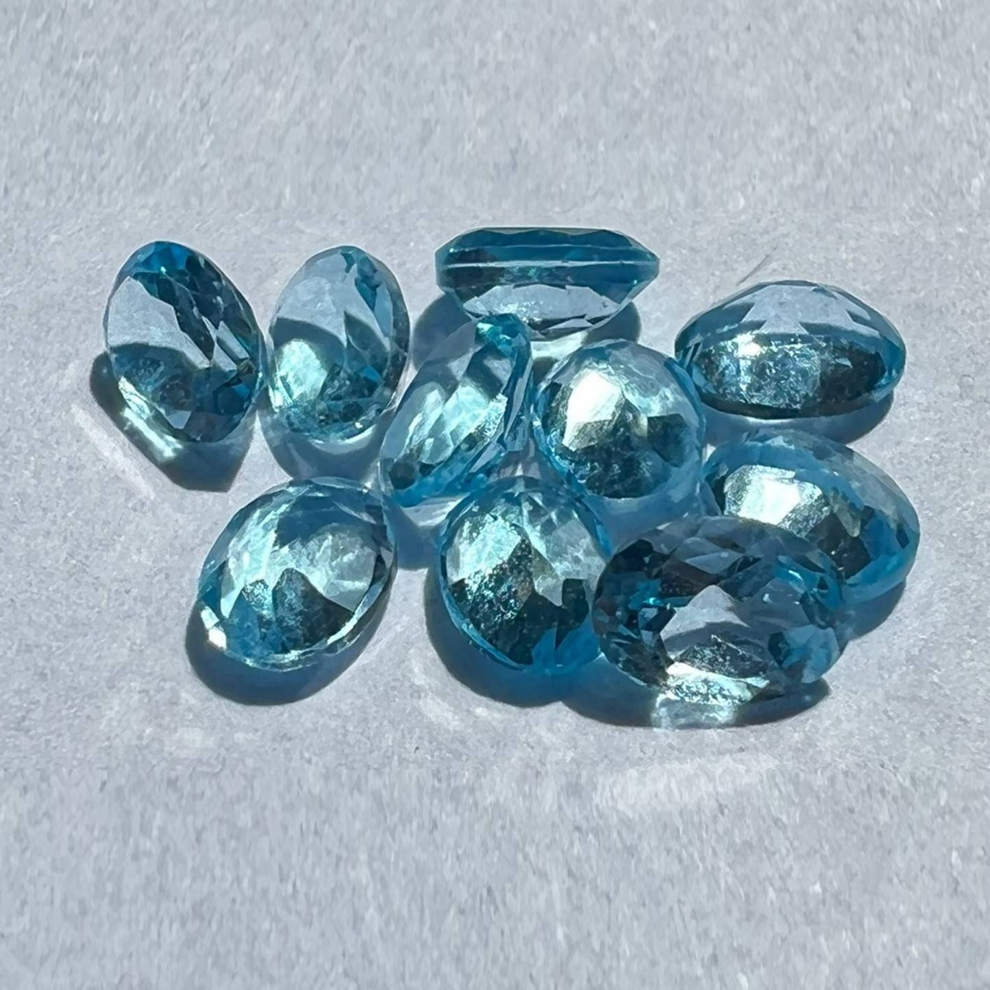 [Blue-topaz] 2 stones combination gold #authentic