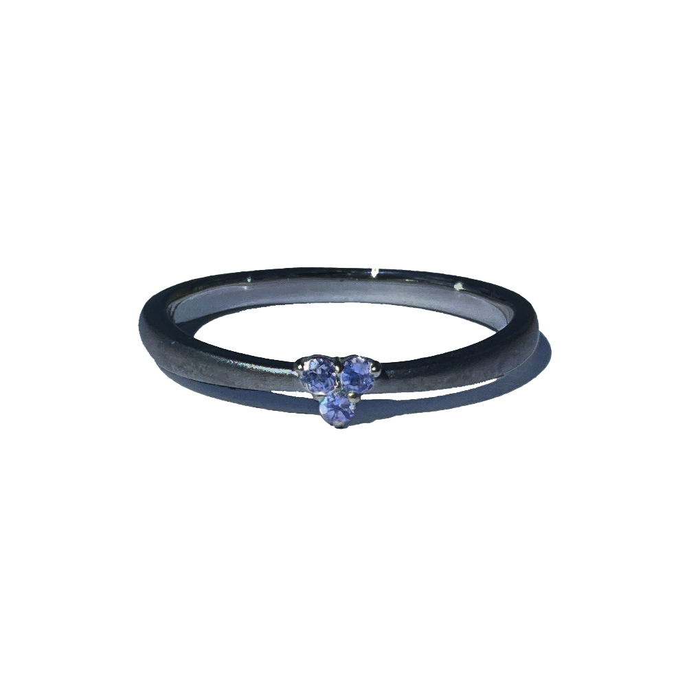 [Sapphire] 3 stones combination silver #authentic
