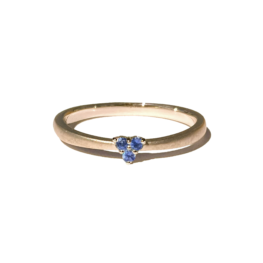 [Sapphire] 3 stones combination gold #authentic