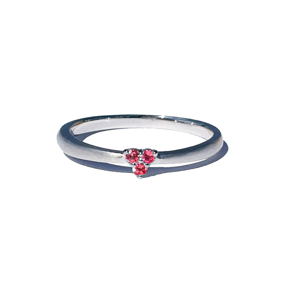 [Ruby] 3 stones combination silver #authentic