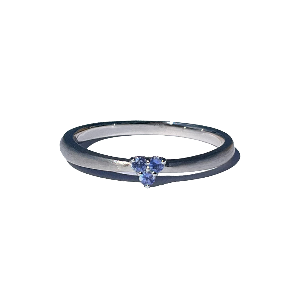 [Sapphire] 3 stones combination silver #authentic