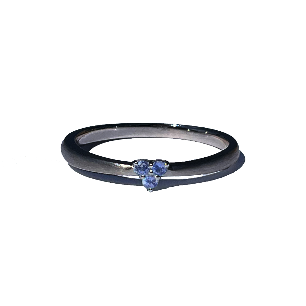[Sapphire] 3 stones combination silver #authentic