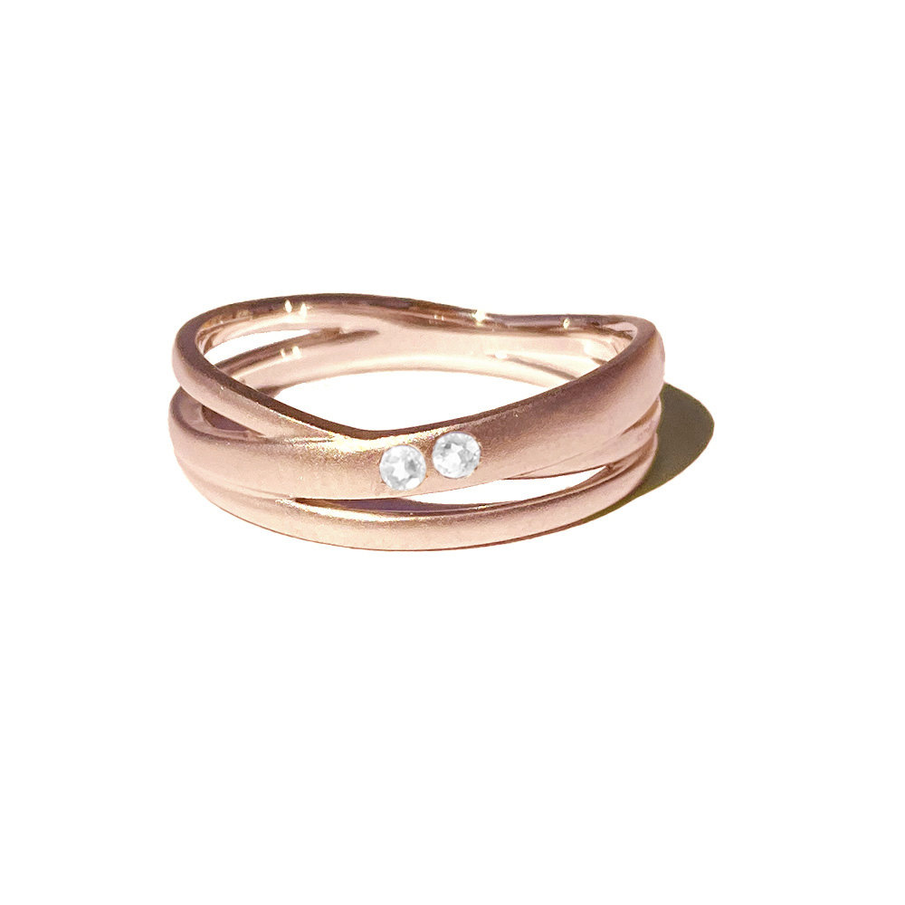 [Moonstone] 2 stones combination gold #authentic