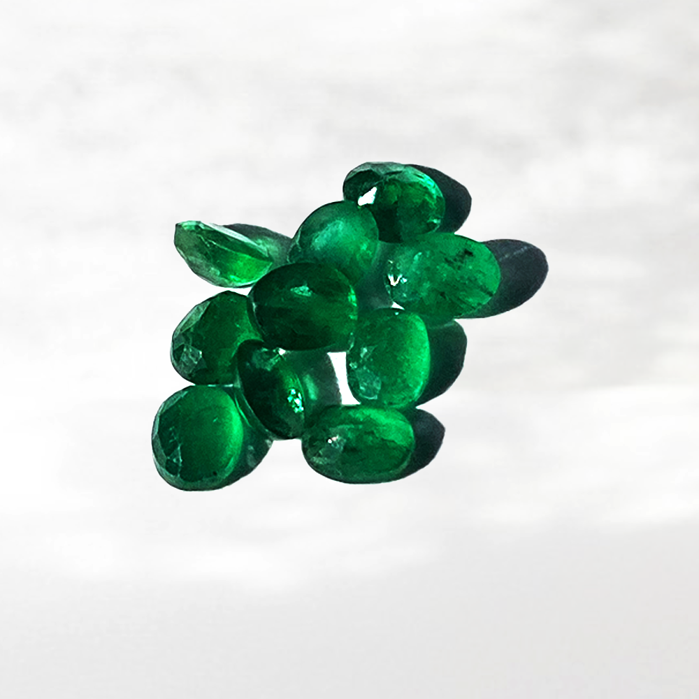 [Emerald] bind with oval silver #authentic
