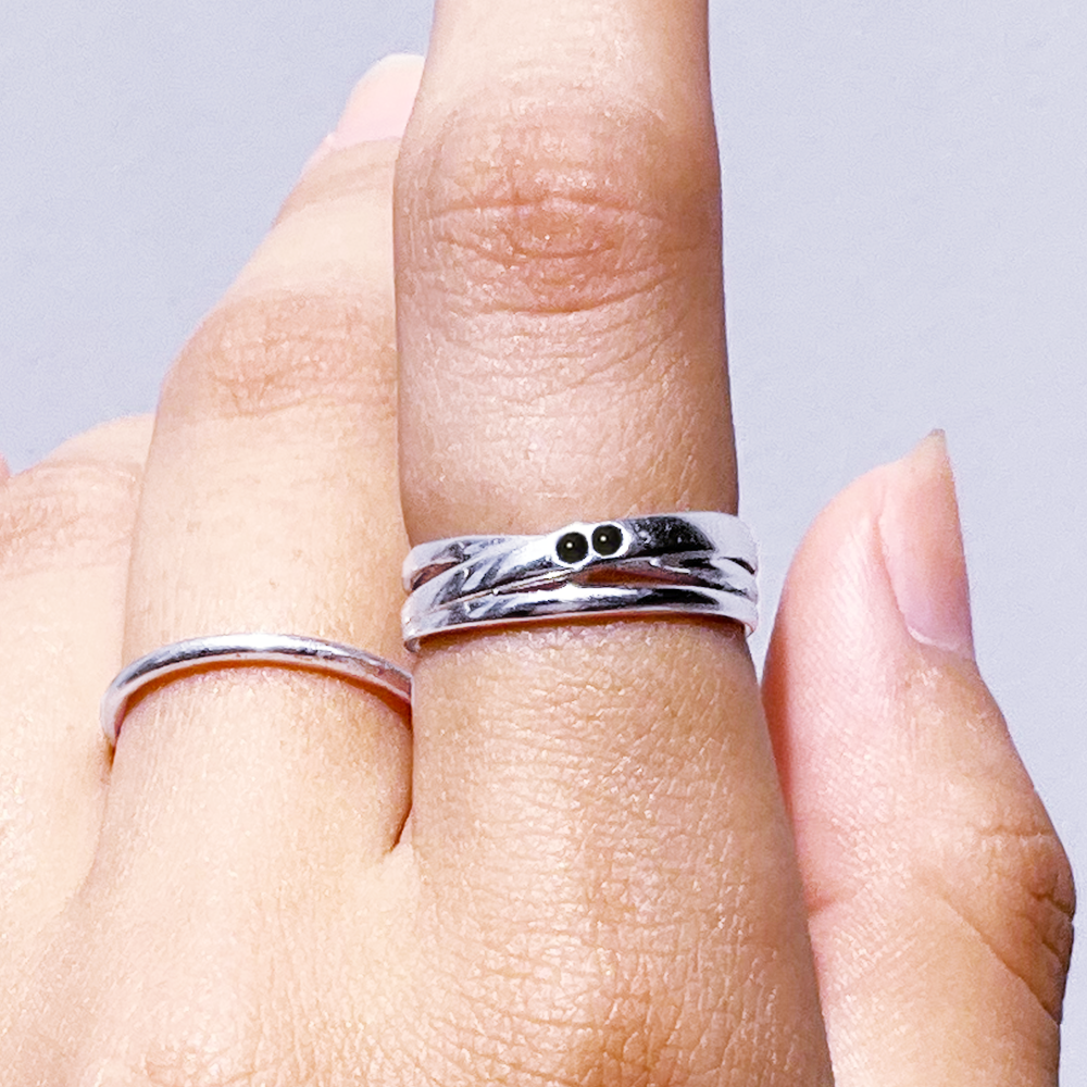 [オニキス] 2 stones combination silver #authentic