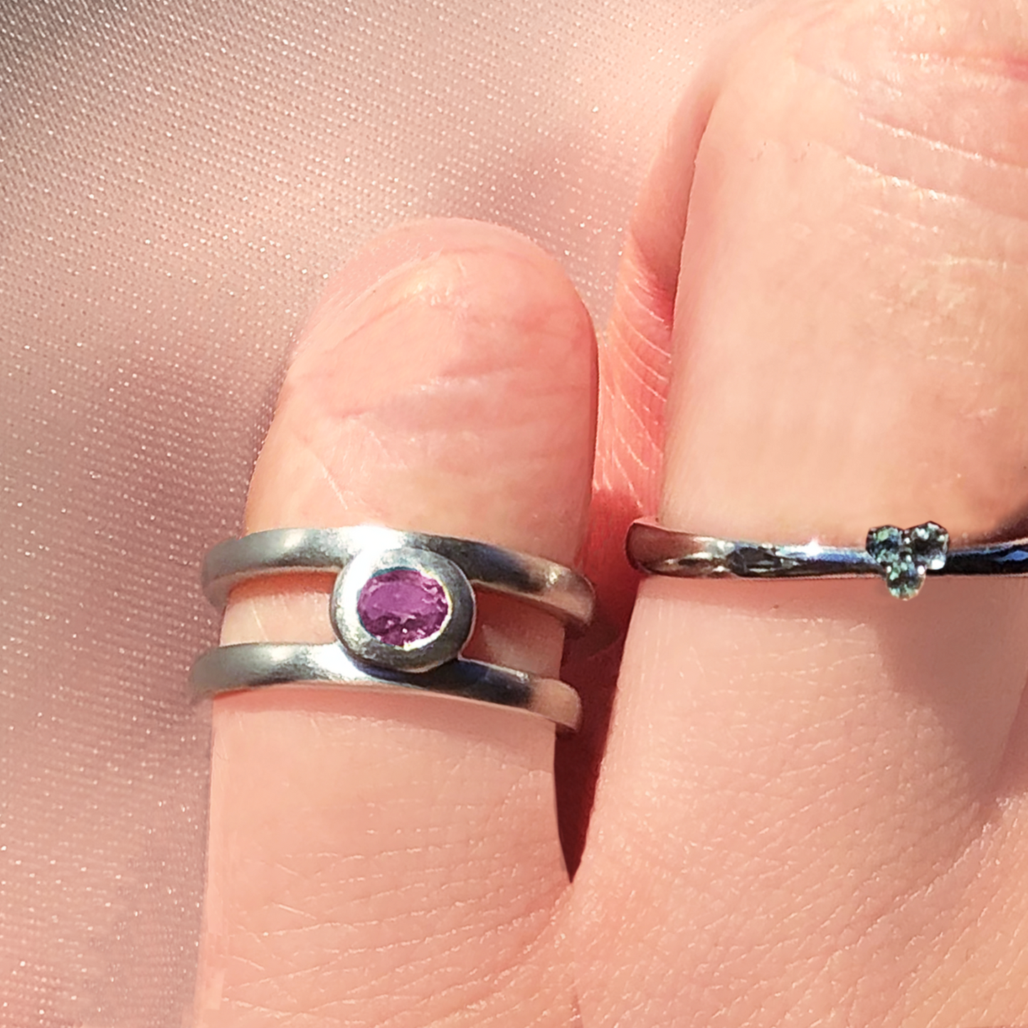 [Amethyst] bind with oval silver #authentic