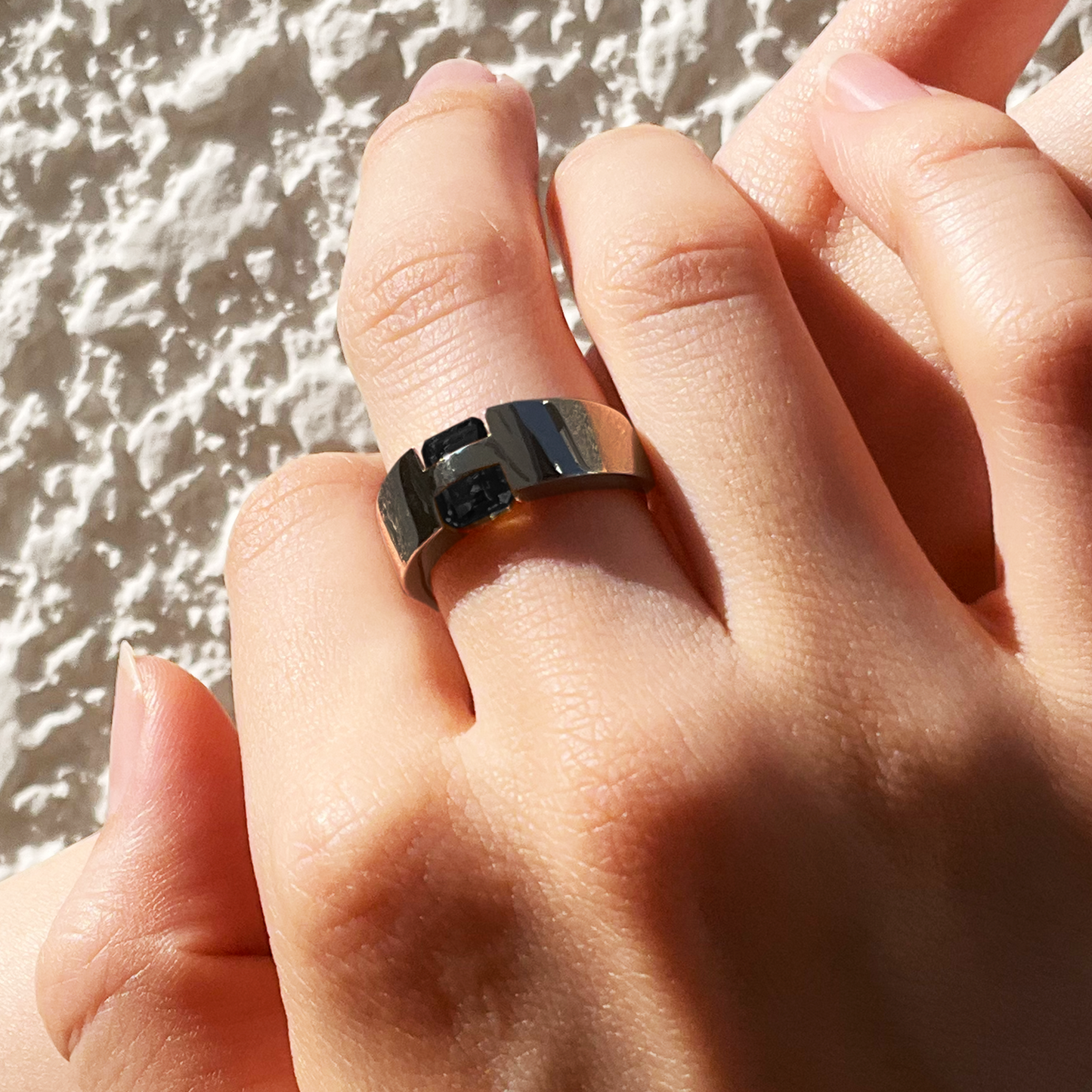 [Black onyx] hide and sparkle silver #exploring