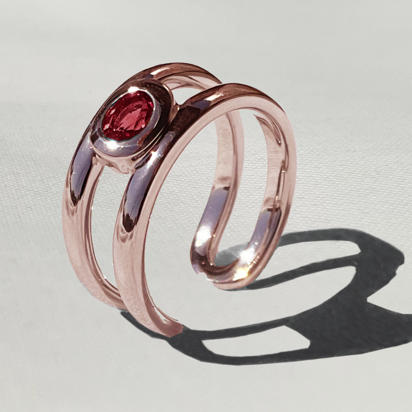 [Garnet] bind with oval gold #authentic