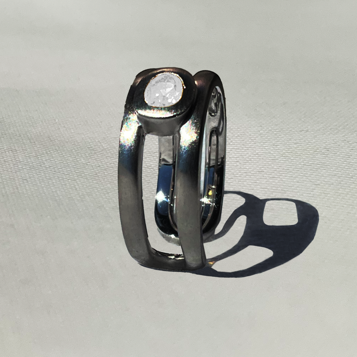 [Moonstone] bind with oval silver #authentic