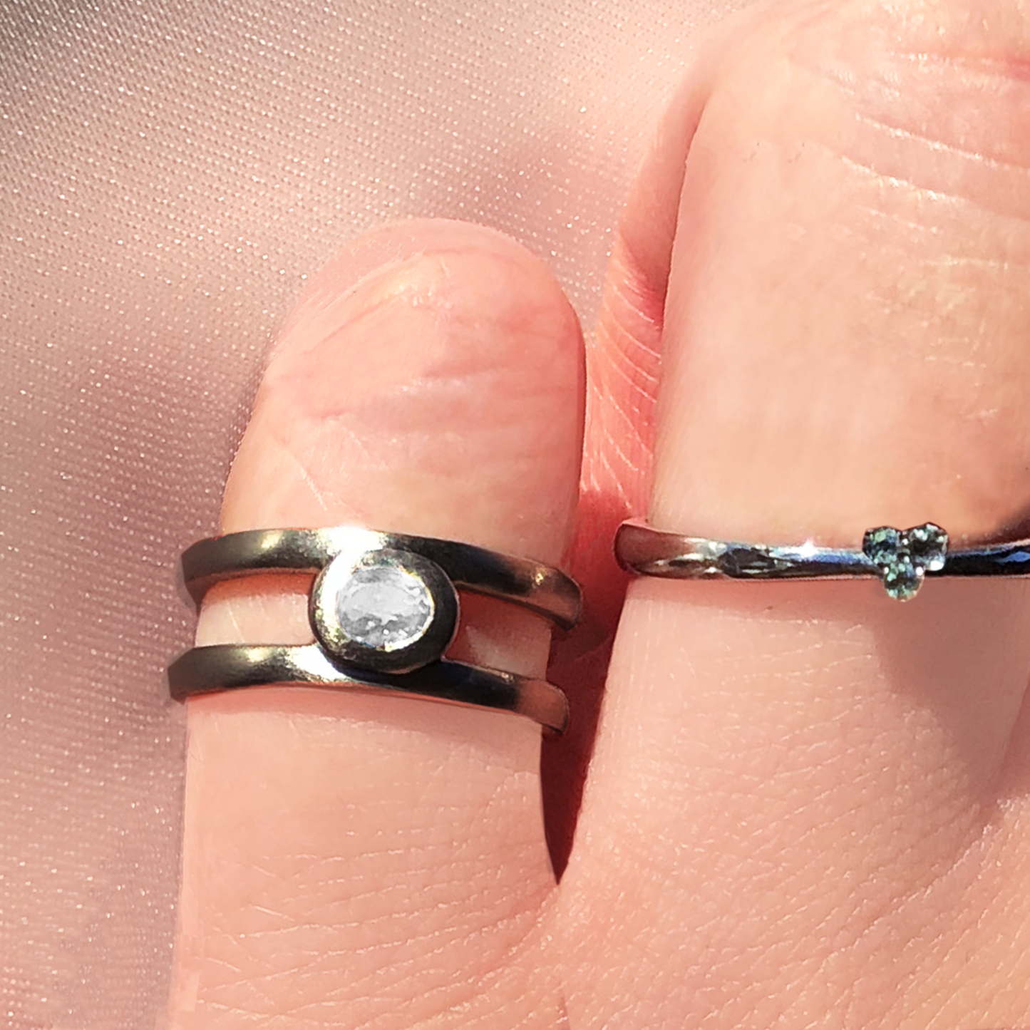 [Moonstone] bind with oval silver #authentic