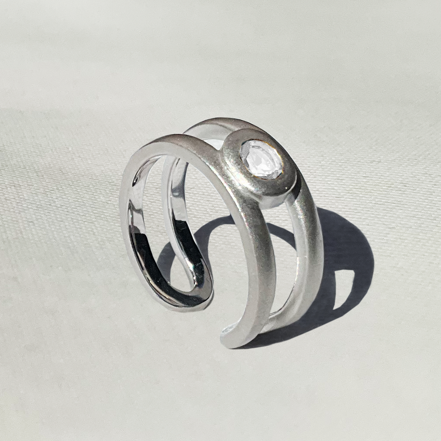[Moonstone] bind with oval silver #authentic