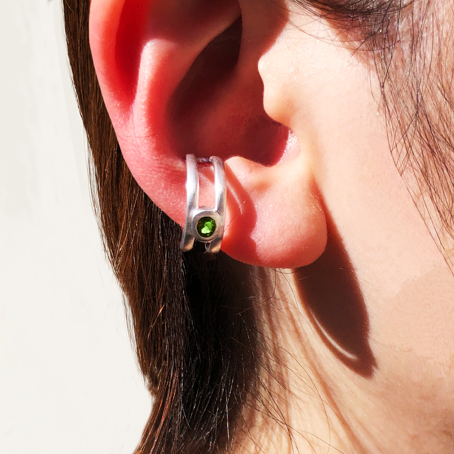 [Peridot] bind with oval silver #authentic