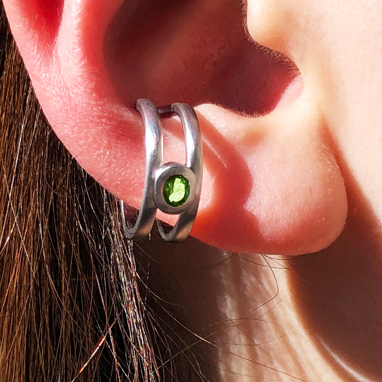 [Peridot] bind with oval silver #authentic