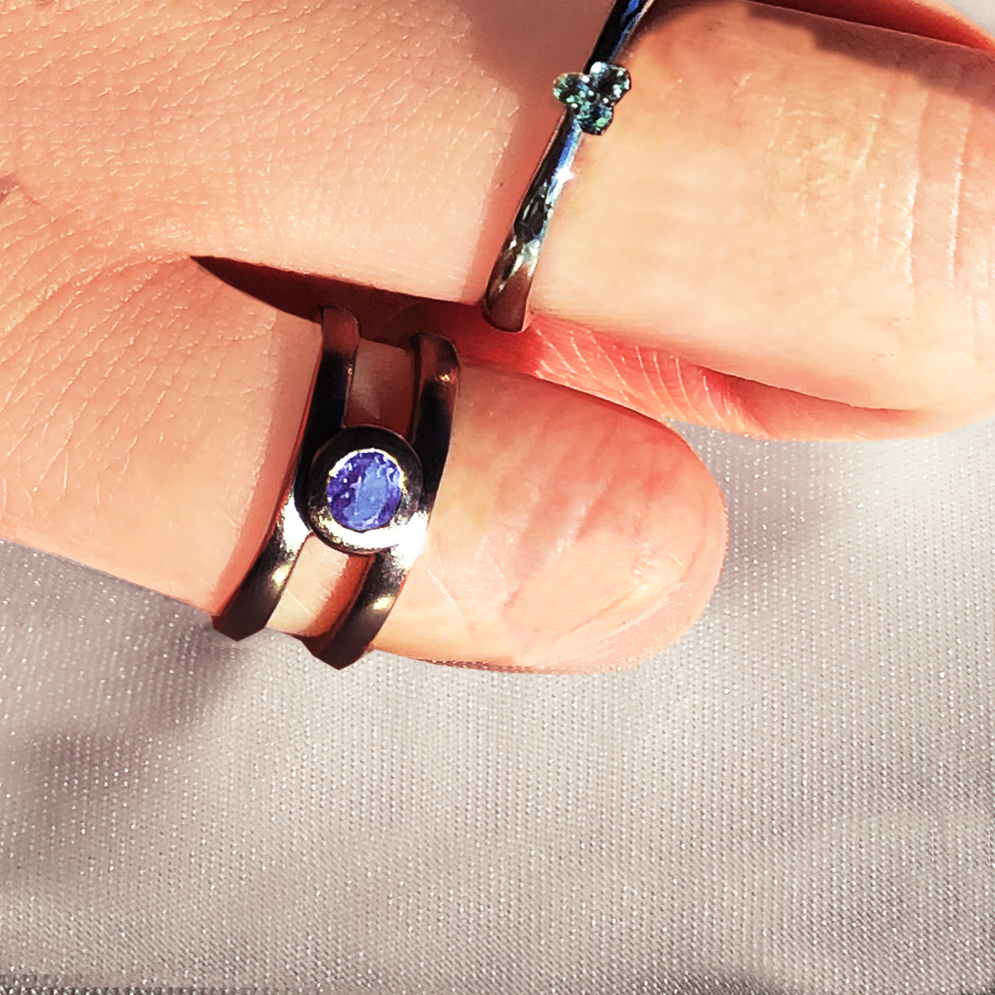 [Tanzanite] bind with oval silver #authentic