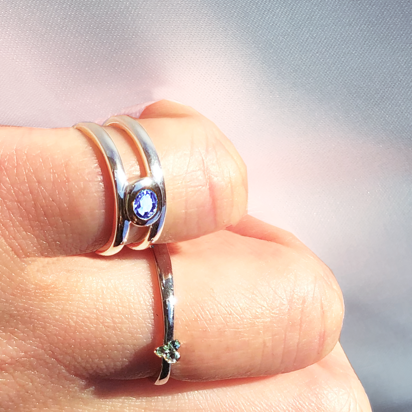 [Tanzanite] bind with oval silver #authentic