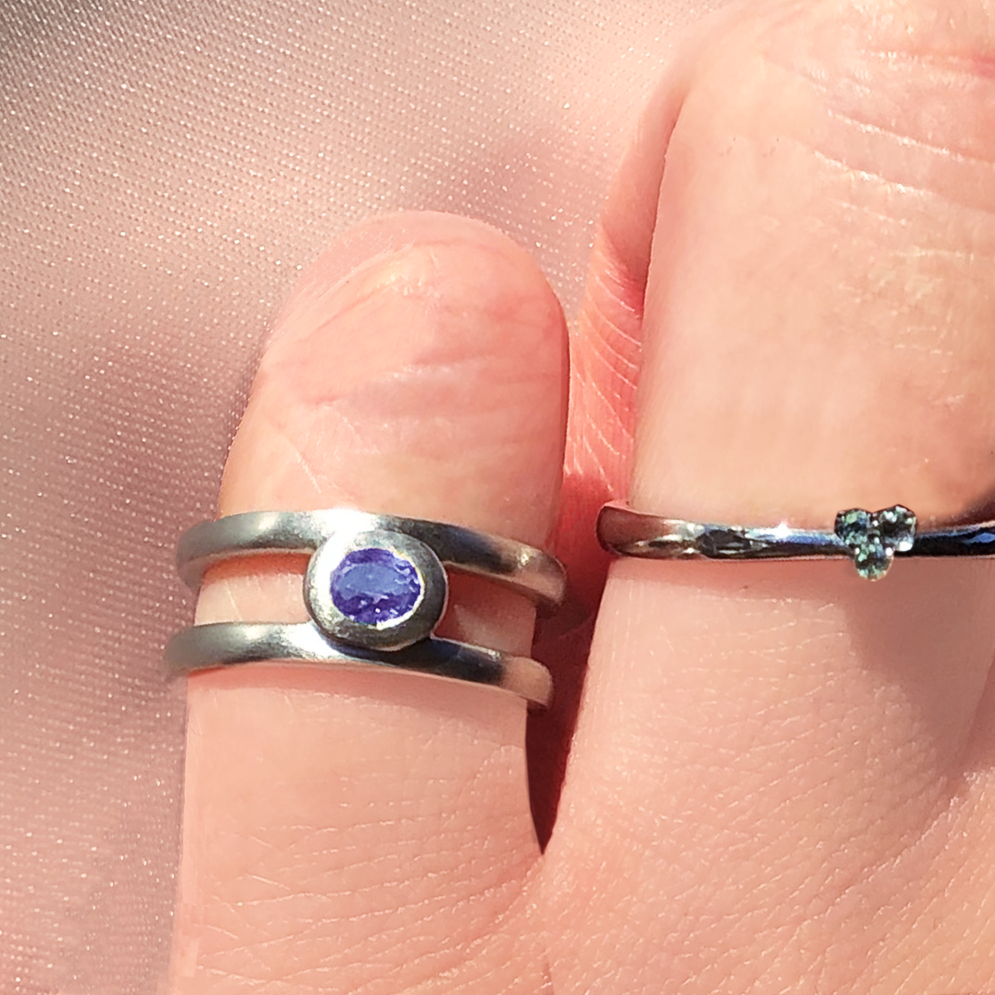 [Tanzanite] bind with oval silver #authentic